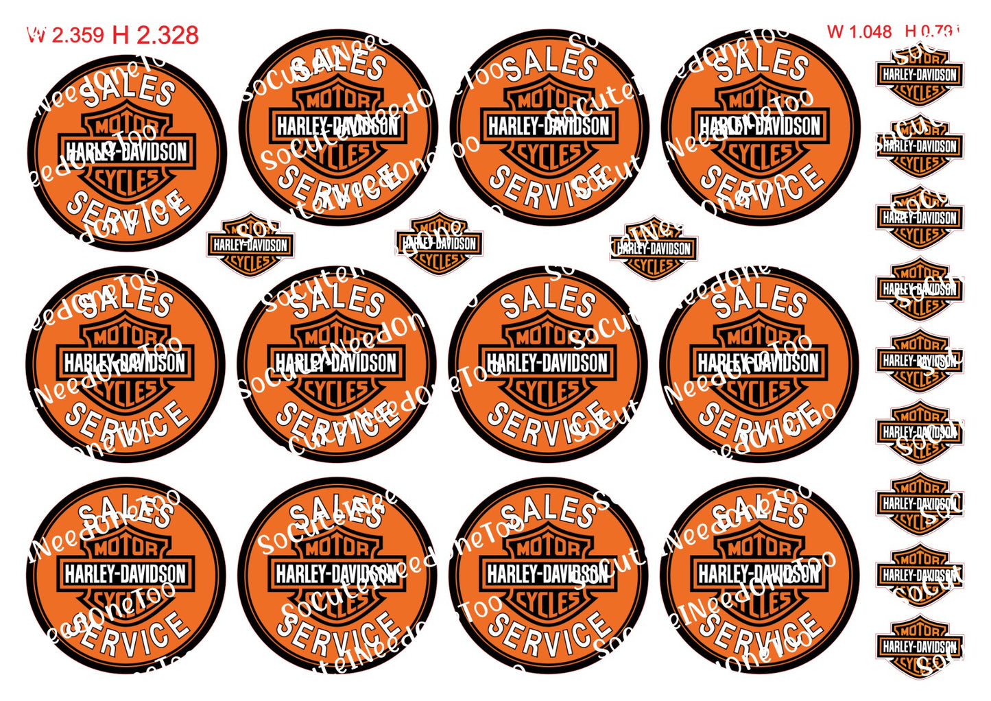 Harley Davidson Waterslide Decals – Iconic Motorcycle Logo Designs for Tumblers