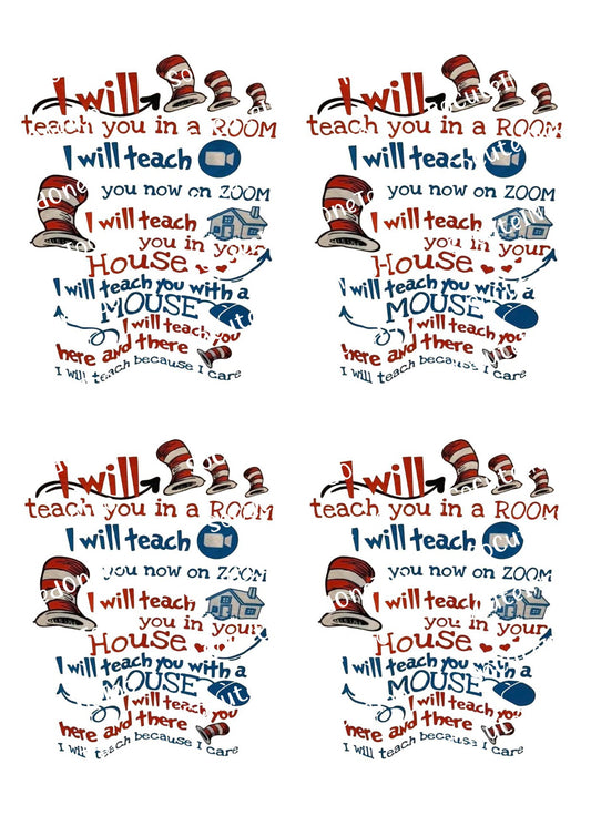 Dr. Seuss-themed text with characters and phrases 