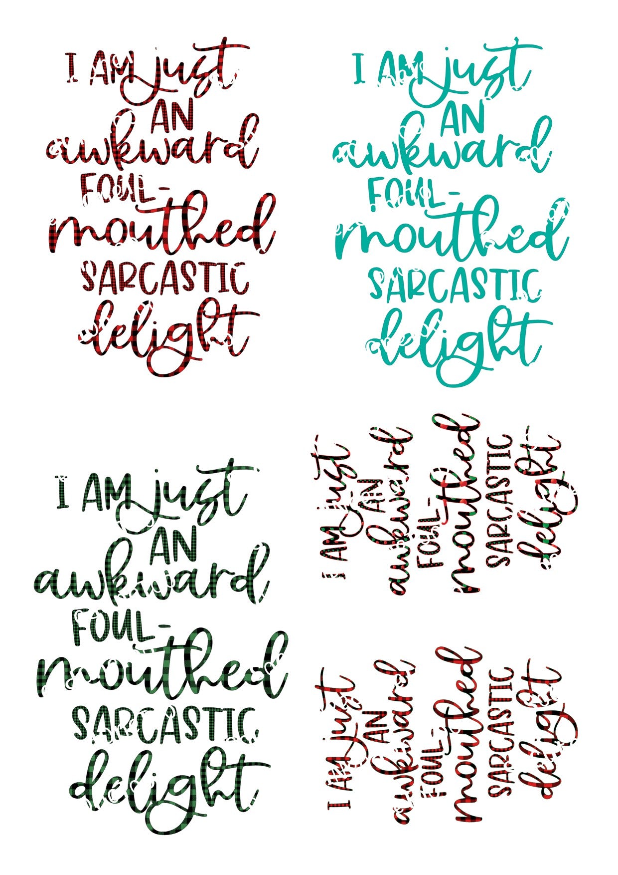 I Am Just Waterslide Decals – Funny Self-Aware Sayings for Tumblers & Mugs