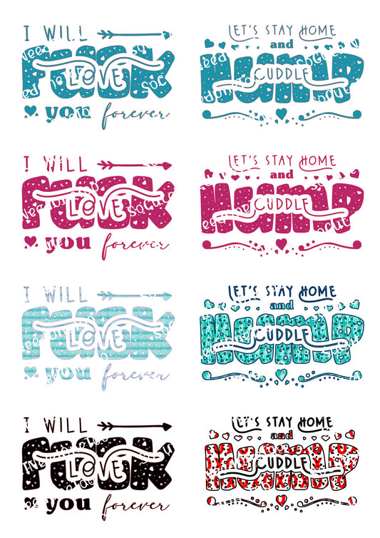 I Will Love You Waterslide Decals – Funny Adult Humor Sayings for Tumblers