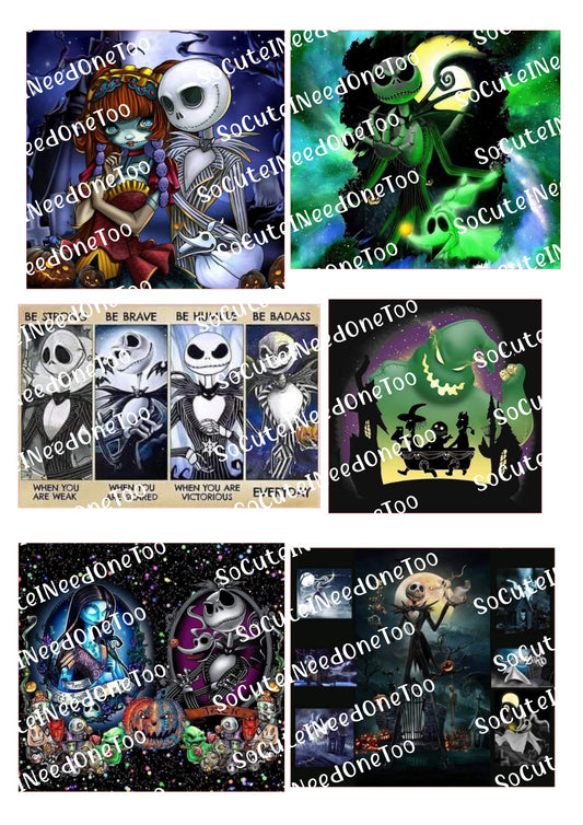 Jack Be Strong Waterslide Decals - Nightmare Before Christmas