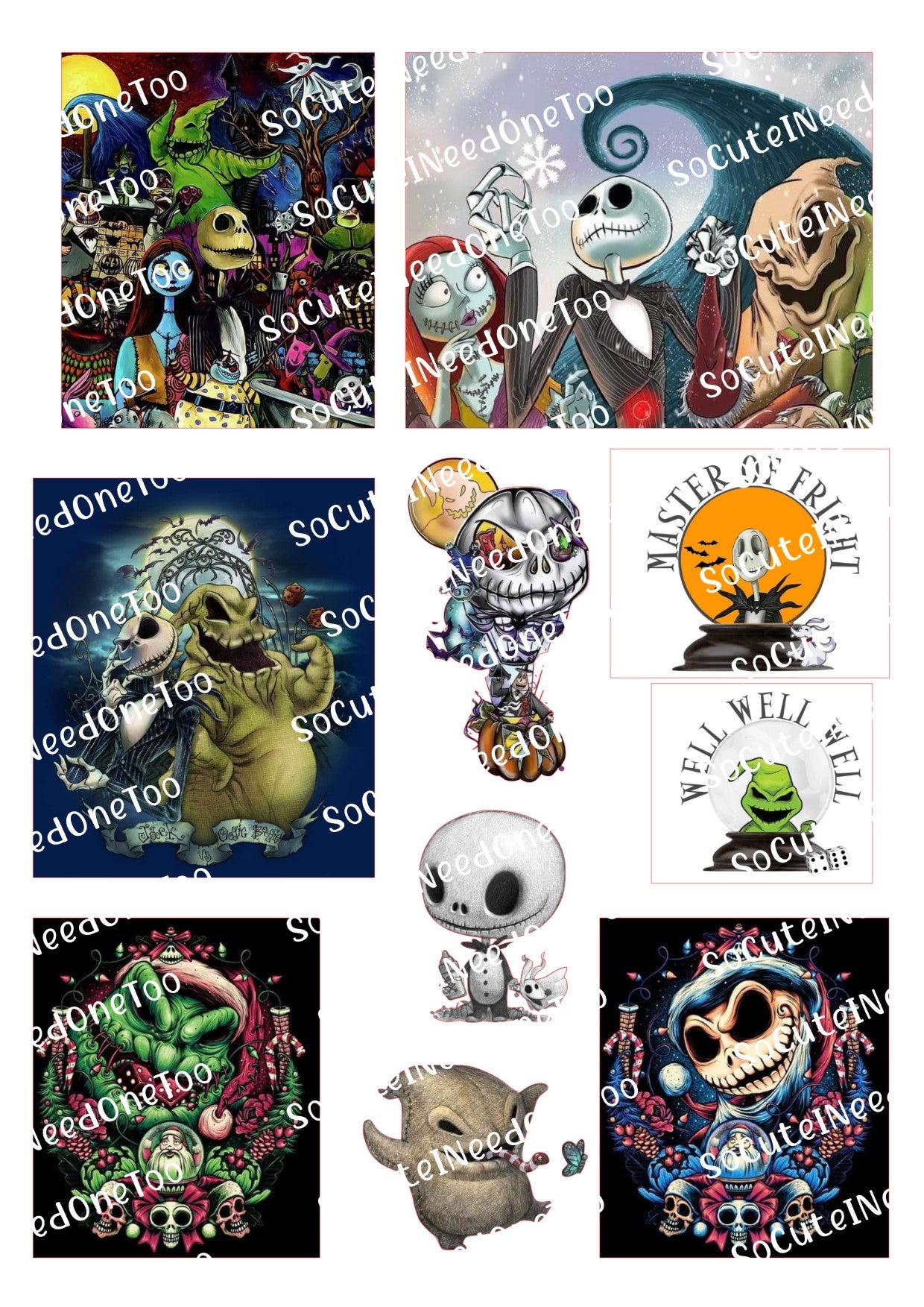 Jack Skellington Master of Freight Waterslide Decals - Nightmare Before Christmas