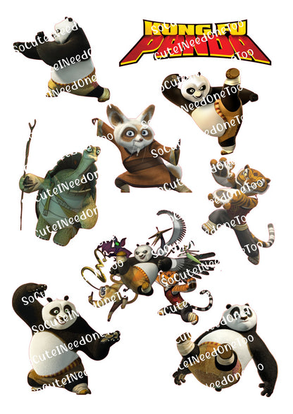Calcomanías para toboganes acuáticos de Kung Fu Panda 