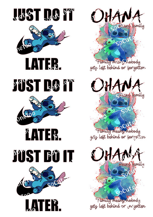 Lilo &amp; Stitch - Calcomanías para tobogán acuático Just do it 