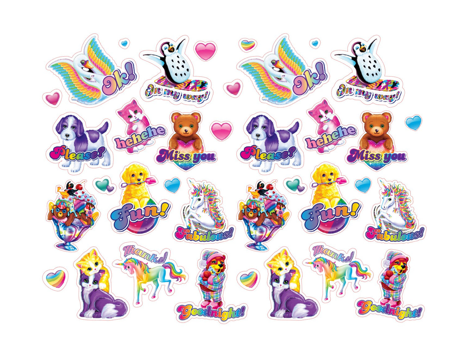Lisa Frank Sticker Sheet #3