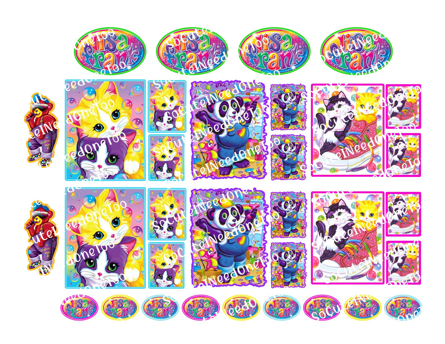 Lisa Frank Collection Full Sheet Stickers