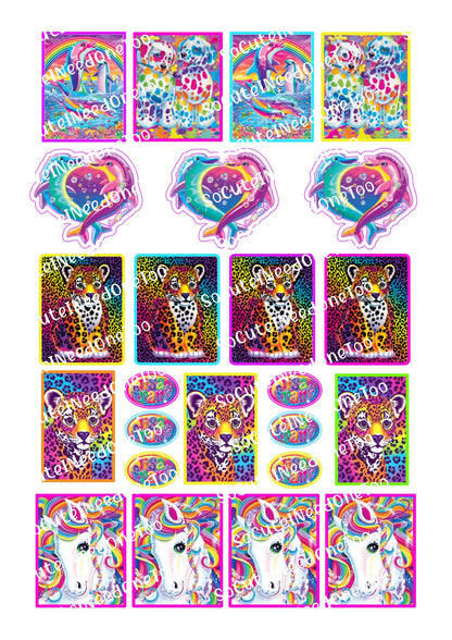 Lisa Frank Collection Full Sheet Stickers