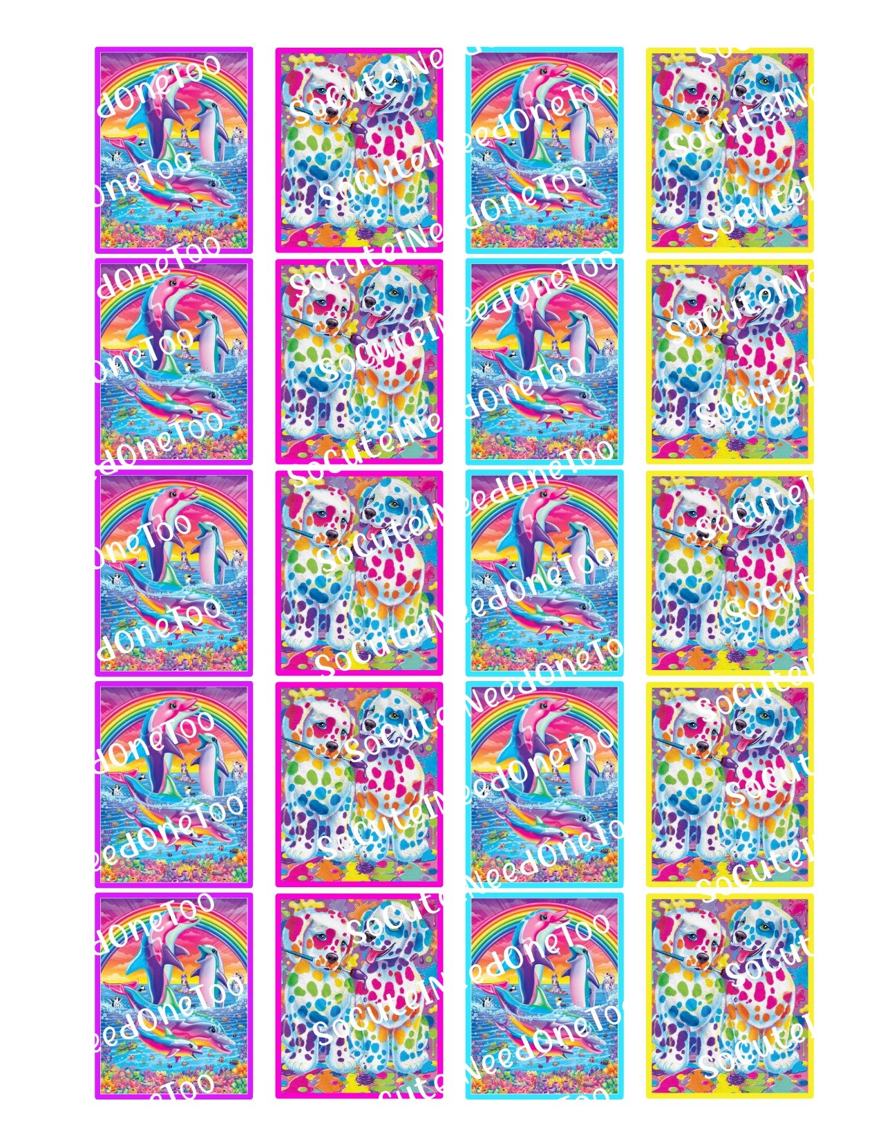 Lisa Frank Collection Full Sheet Stickers