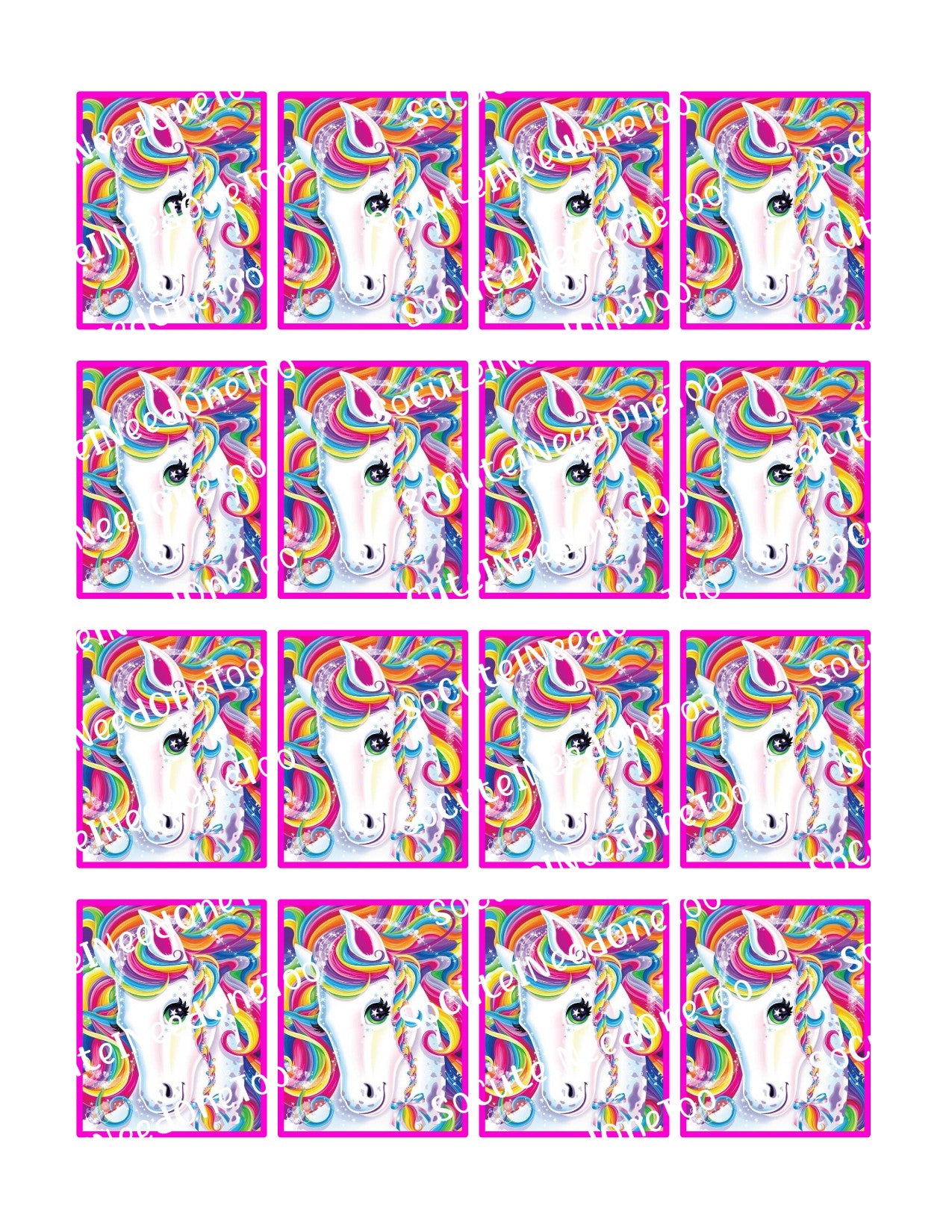 Lisa Frank Collection Full Sheet Stickers