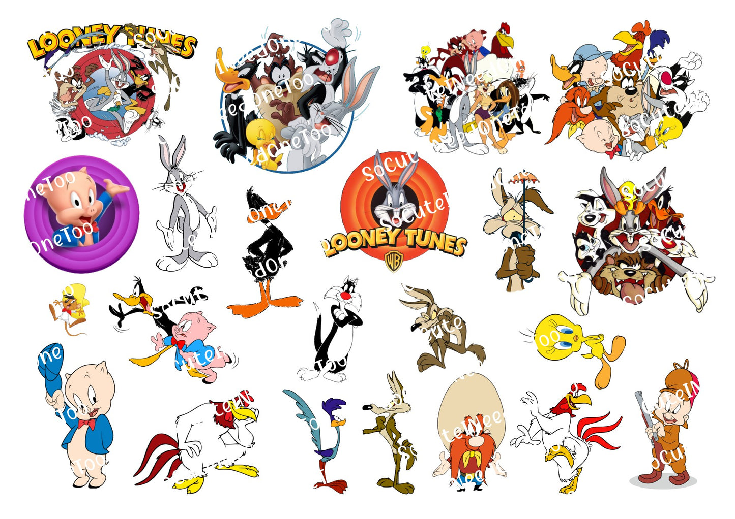 Calcomanías para toboganes acuáticos de Looney Tunes 