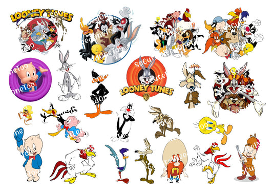 Calcomanías para toboganes acuáticos de Looney Tunes 