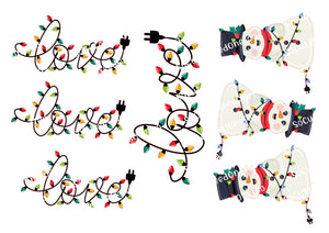 Amor en las luces: calcomanías navideñas 
