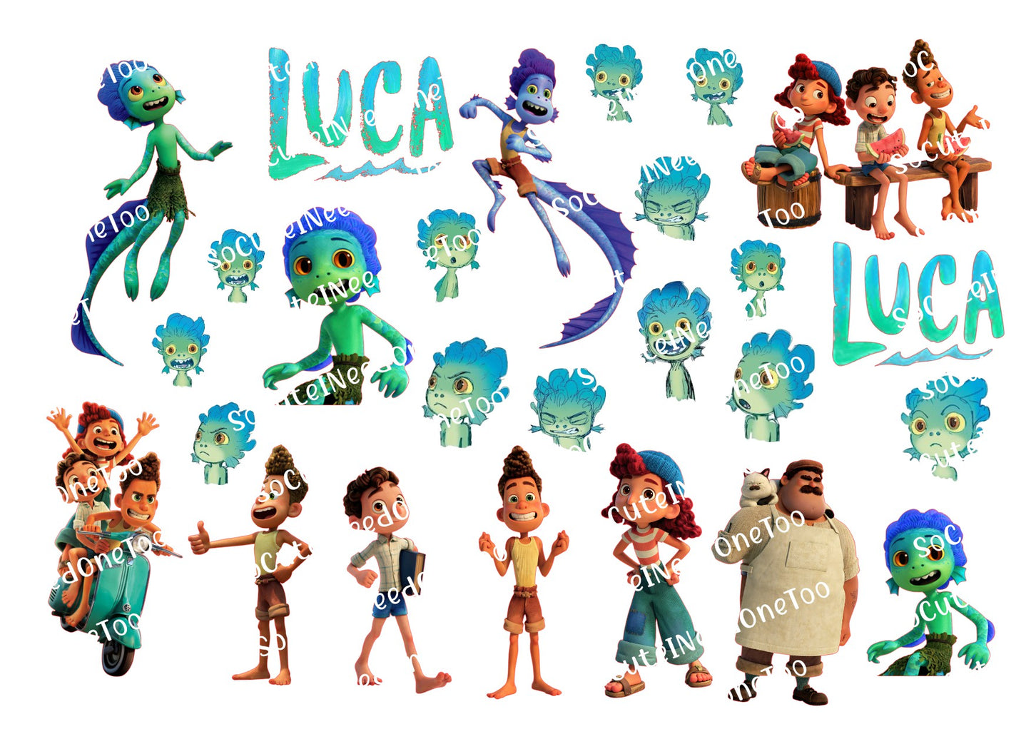 Calcomanías para toboganes acuáticos LUCA 