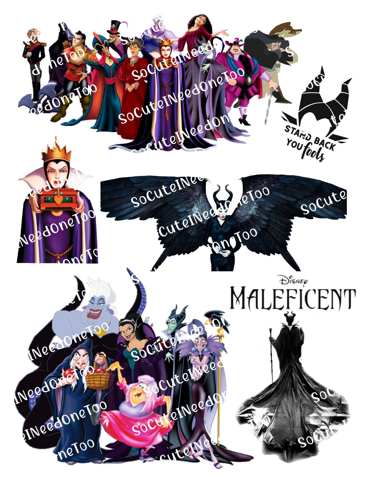 Maleficent Waterslide Decals - SoCuteINeedOneToo