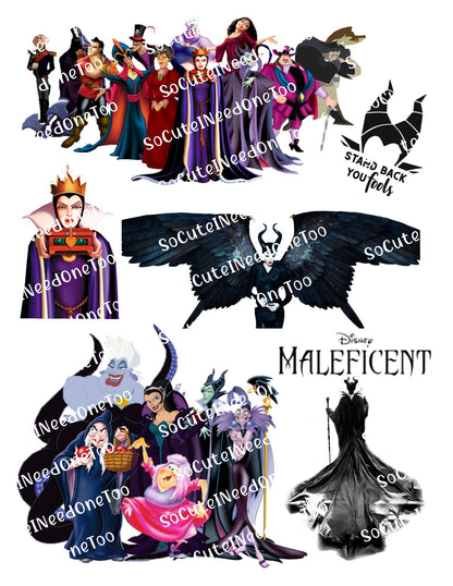 Maleficent Waterslide Decals - SoCuteINeedOneToo
