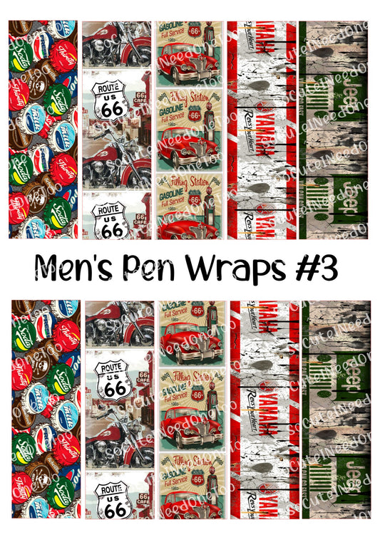 Men's Pen Wraps #3 – Jeep Route 66 & Outdoor Designs for Bic Pens