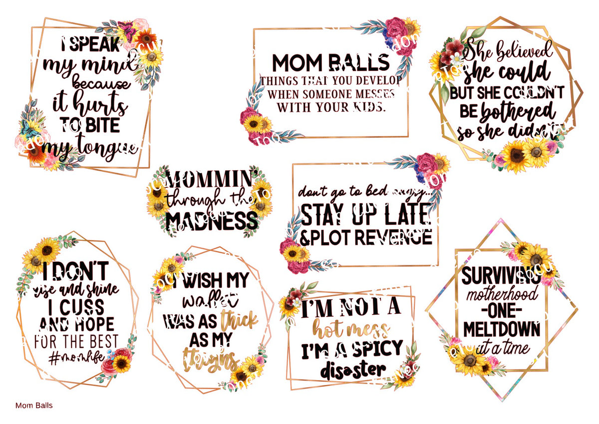 Mamá - Frases para adultos en papel para tobogán acuático