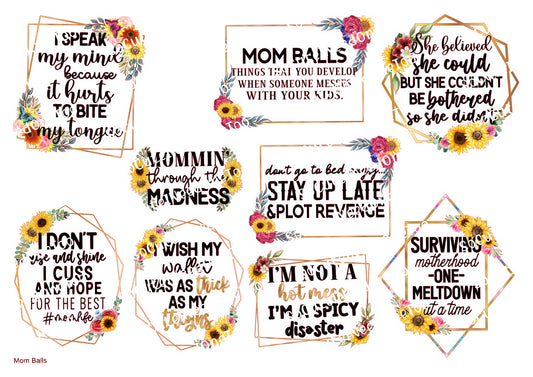 Mamá - Frases para adultos en papel para tobogán acuático