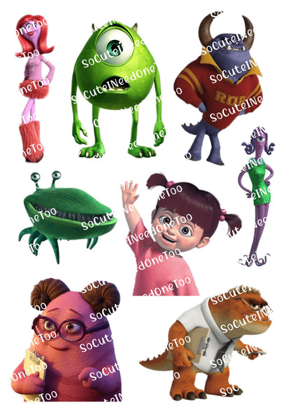 Monsters Inc Waterslide Decals - Multiple Sheets Available