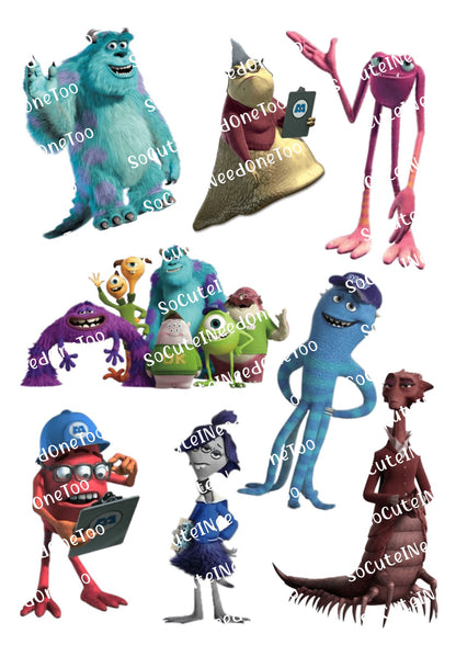 Monsters Inc Waterslide Decals - Multiple Sheets Available