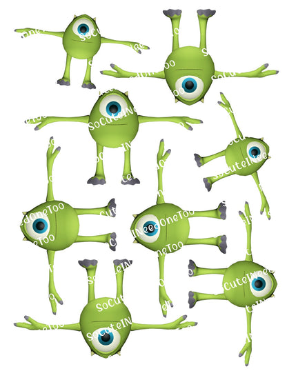 Monsters Inc Waterslide Decals - Multiple Sheets Available