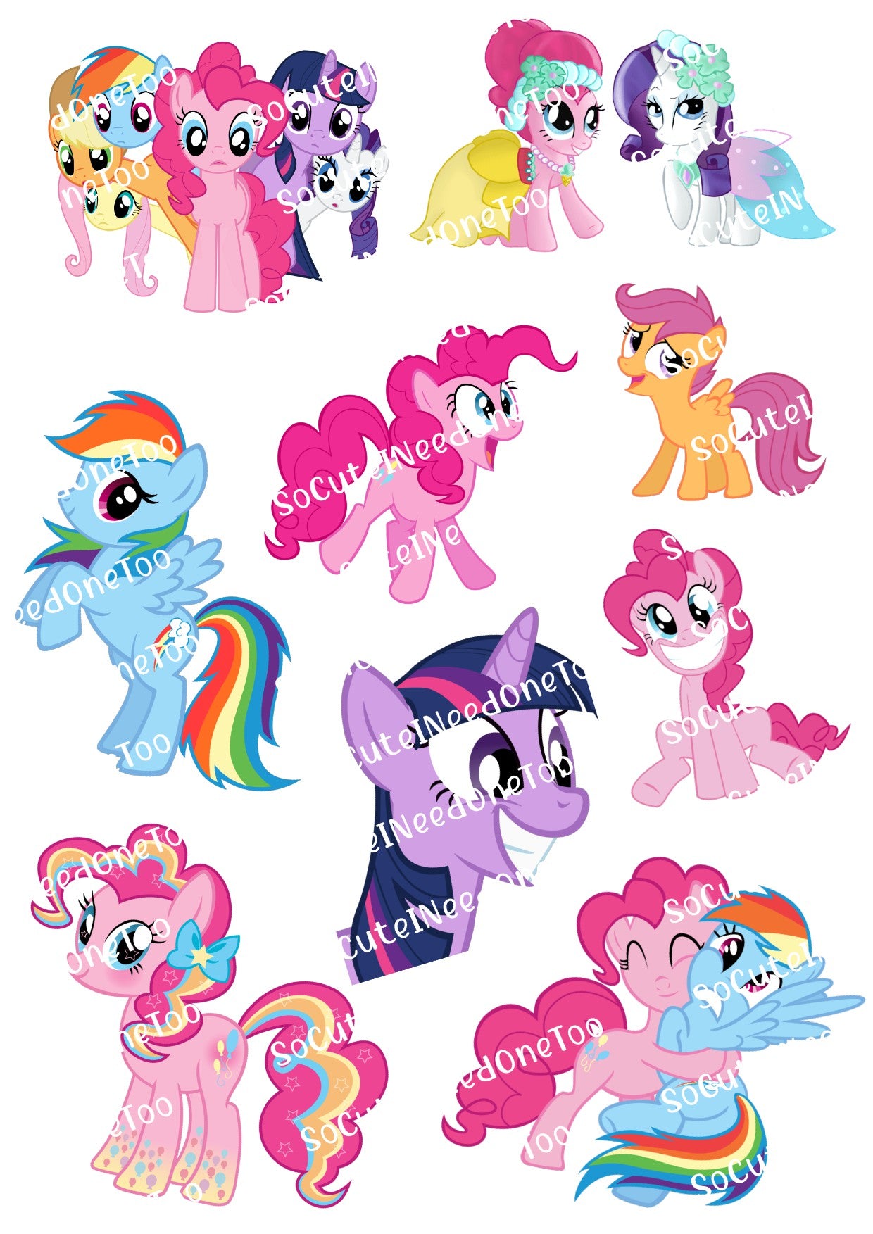 Calcomanías para toboganes acuáticos de My Little Pony 