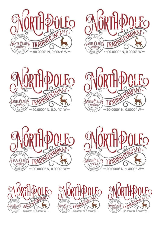 Calcomanías para toboganes acuáticos de North Pole Trading Co. 