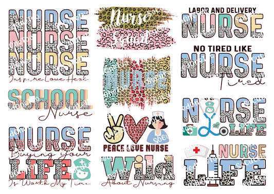 Nurse Labor & Delivery Waterslide Decals – L&D Nursing Designs for Tumblers