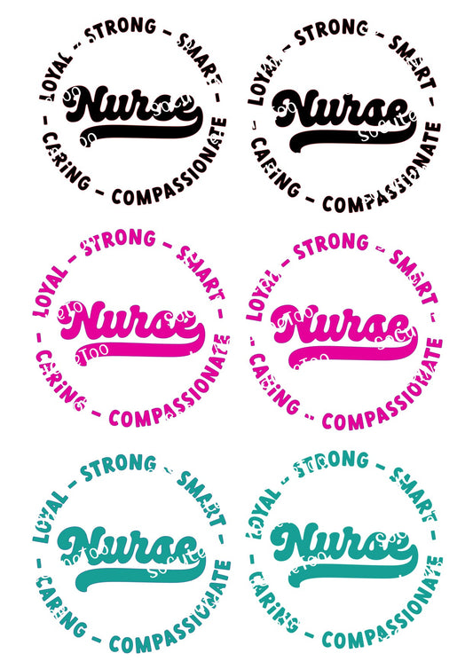 Nurse Circle Waterslide Decals – Nursing Pride Designs for Tumblers