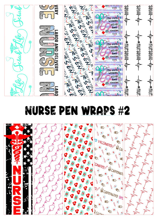 Nurse Pen Wraps #2 – Nursing Pride Designs for Bic Pens