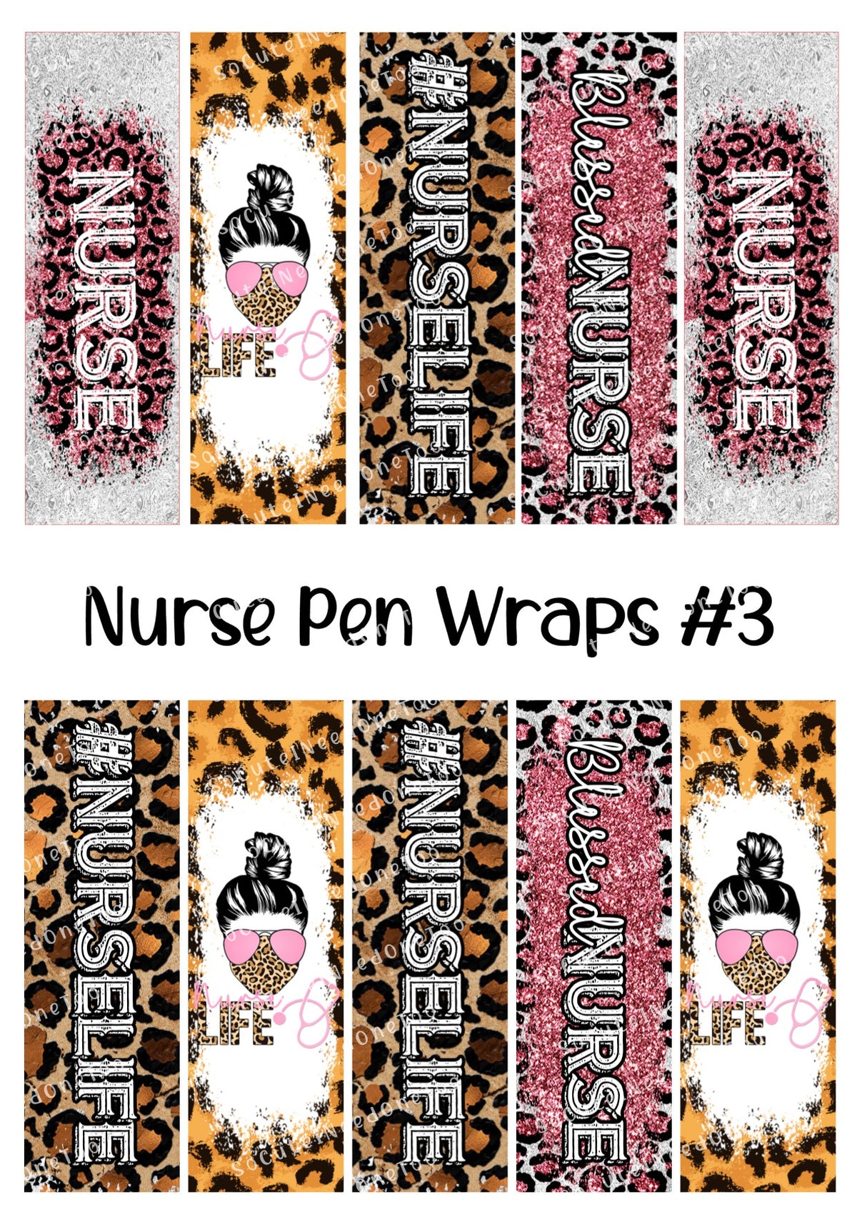 Nurse Pen Wraps #3 – Nursing Pride Designs for Bic Pens