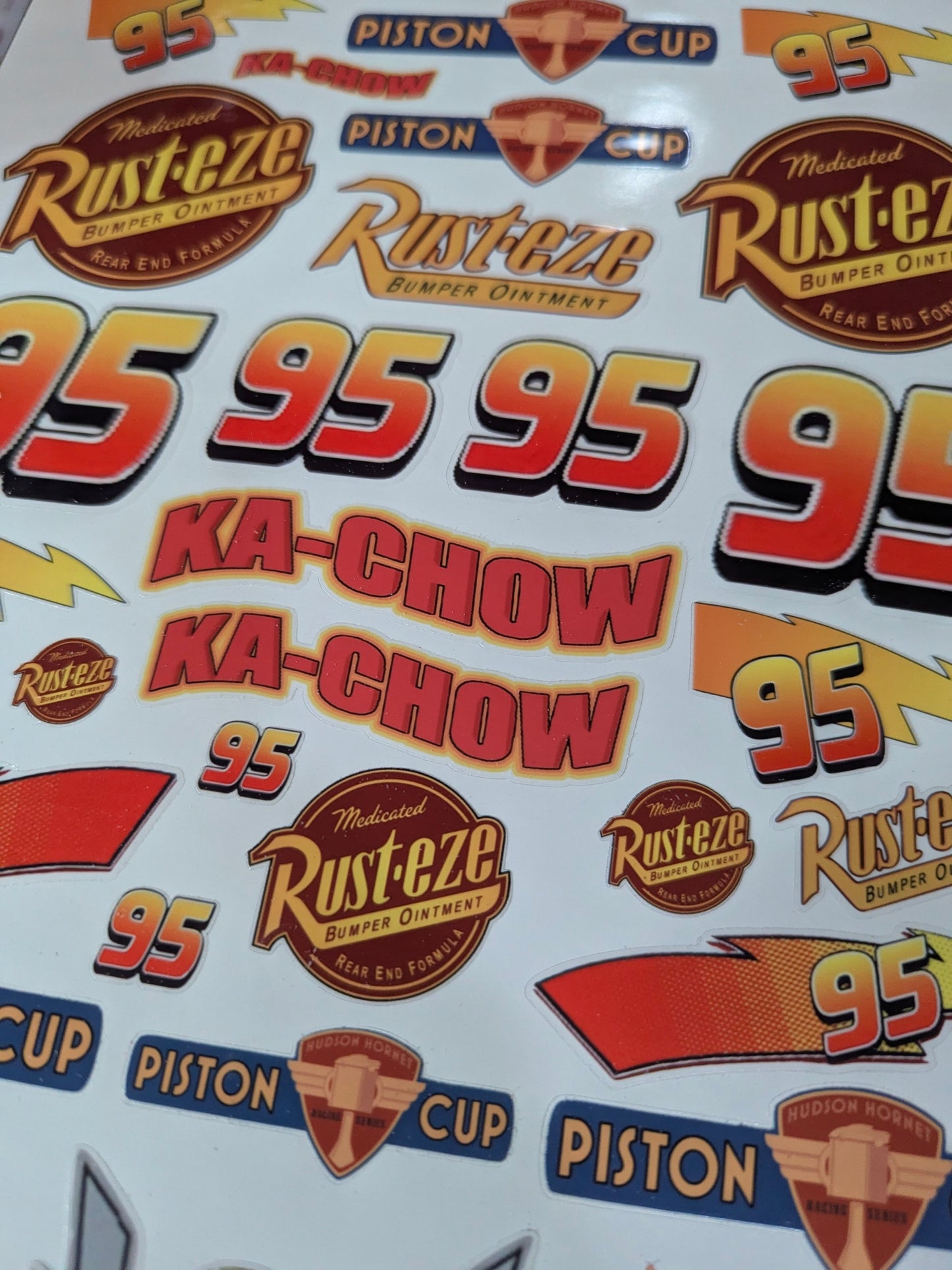 Race Car Sticker Sheet | Kids Stickers | Lightning & Racing Theme