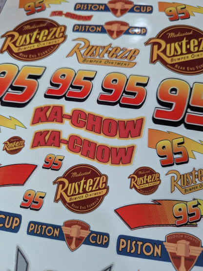 Race Car Sticker Sheet | Kids Stickers | Lightning & Racing Theme