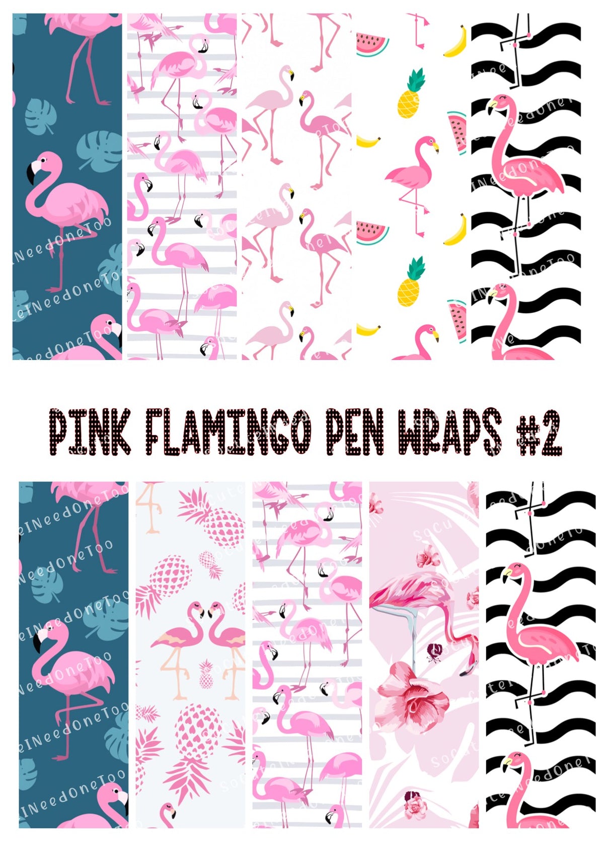 Envoltorios para bolígrafos con diseño de flamencos rosados ​​n.° 2 