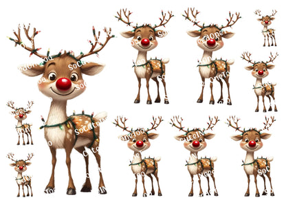Calcomanías para toboganes acuáticos de Rudolph y sus amigos 