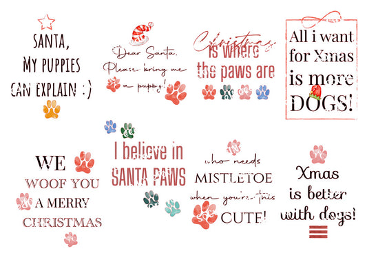 Santa Paws - Calcomanías navideñas para toboganes acuáticos