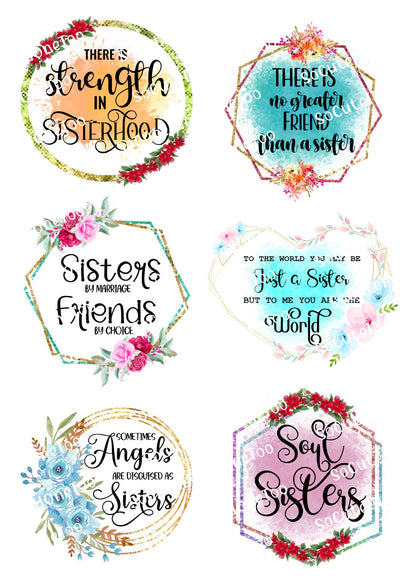 Calcomanías para toboganes acuáticos de Sister #5 y Sister Angels