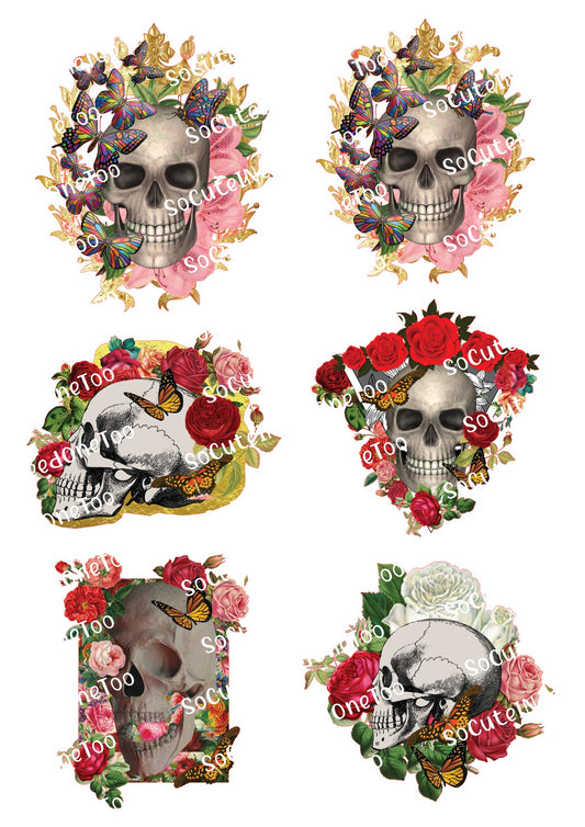Skull Waterslide Decals – Bold Edgy Skull Designs for Tumblers