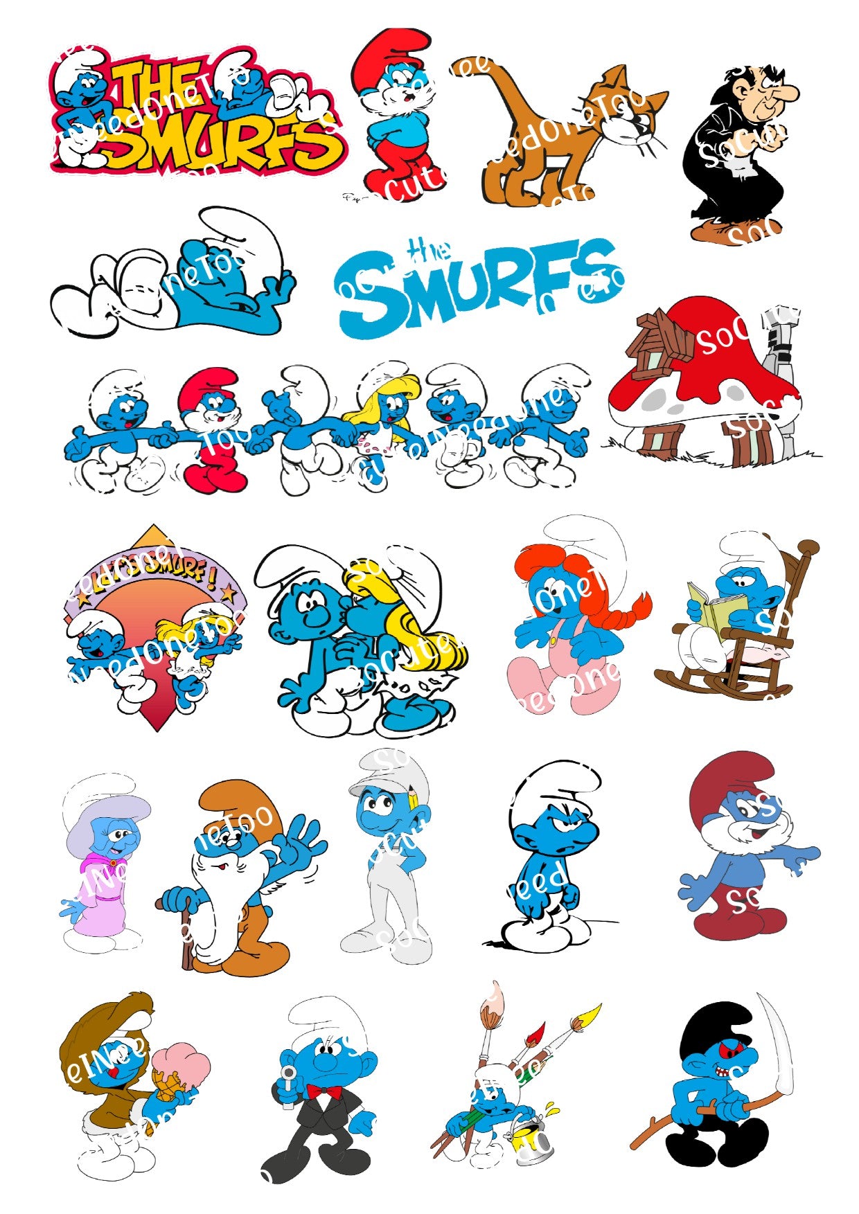 The Smurfs Waterslide Decals