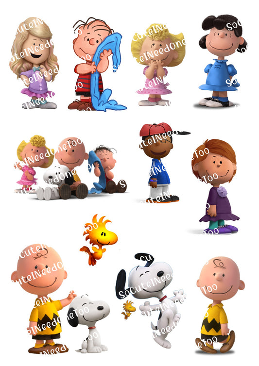 Snoopy Collection Waterslide Decals – Peanuts Gang Characters for Tumblers