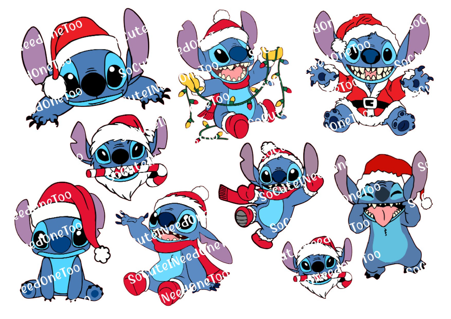 Selección de puntadas: calcomanías navideñas para toboganes acuáticos 