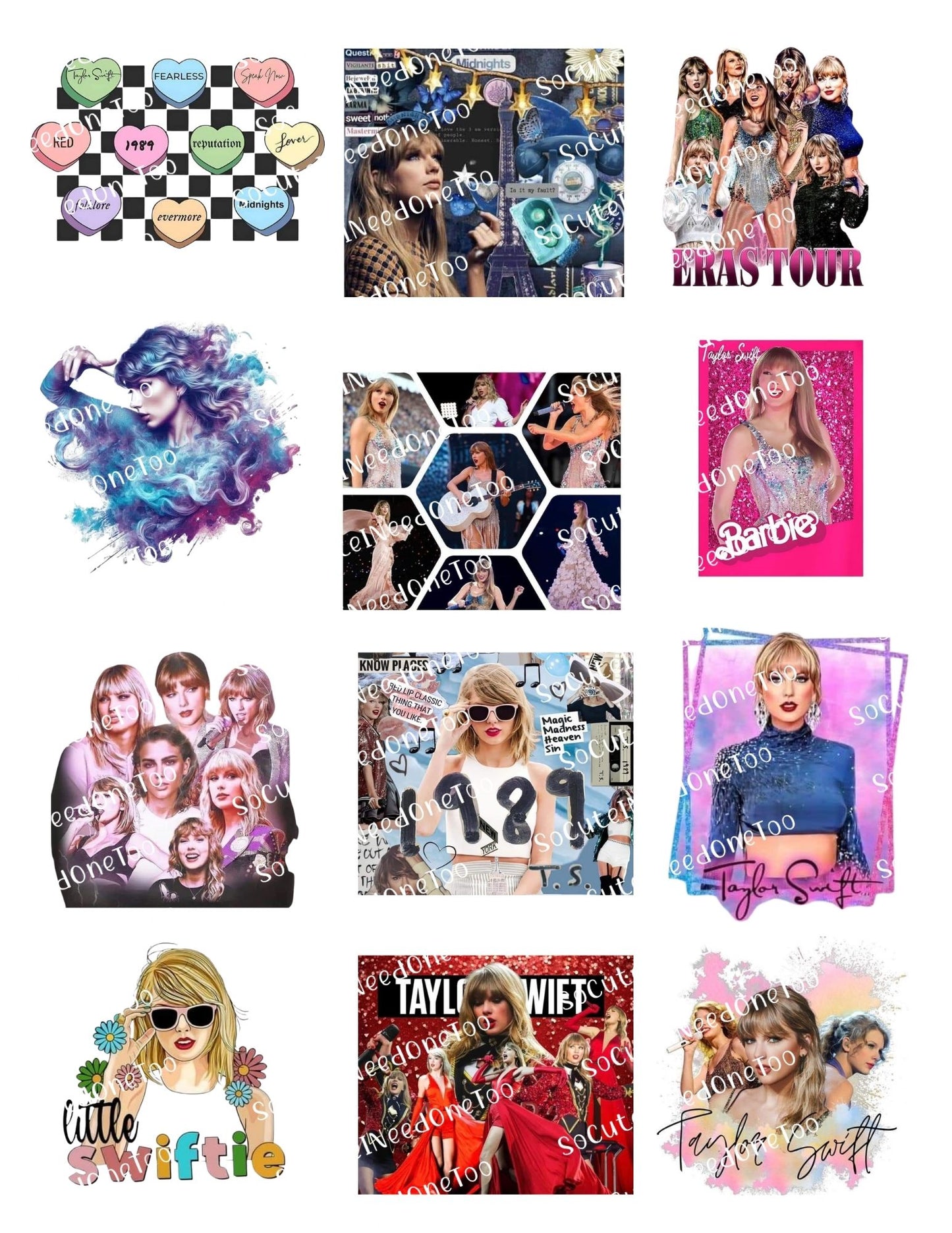 Calcomanías de agua de Taylor Swift