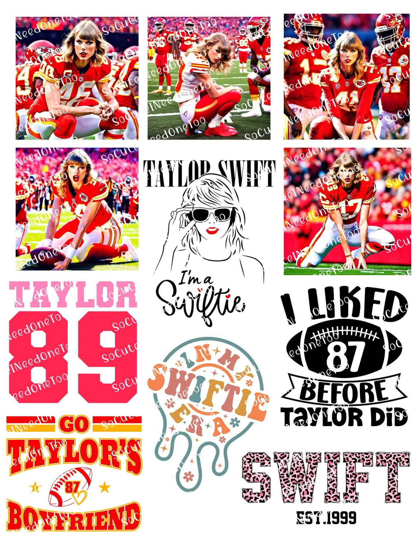 Calcomanías de agua de Taylor Swift