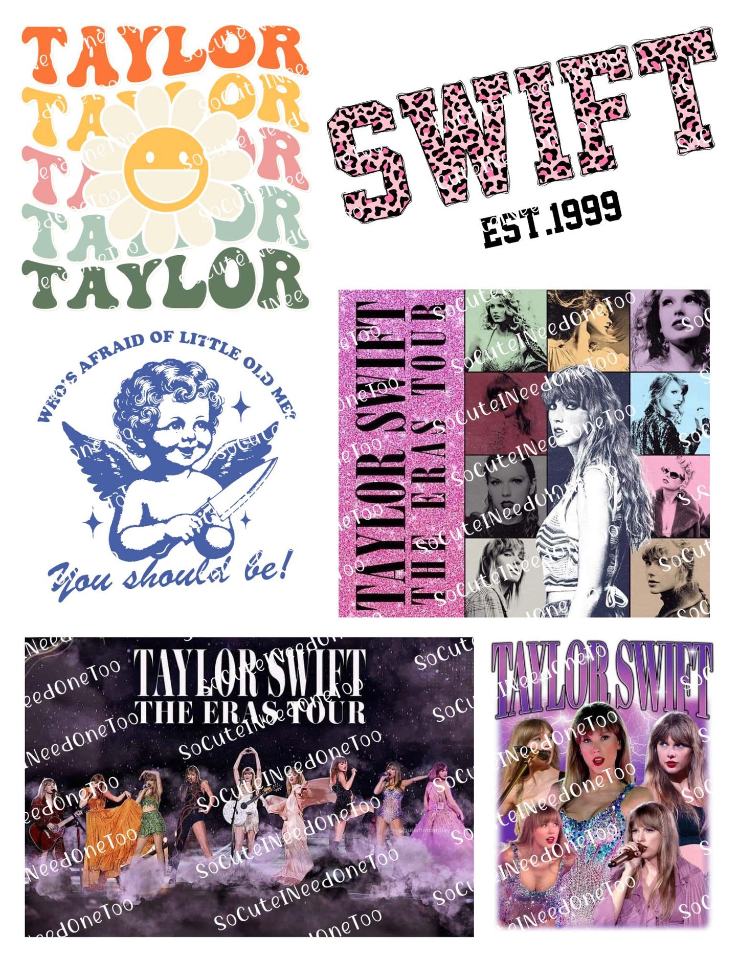 Calcomanías de agua de Taylor Swift