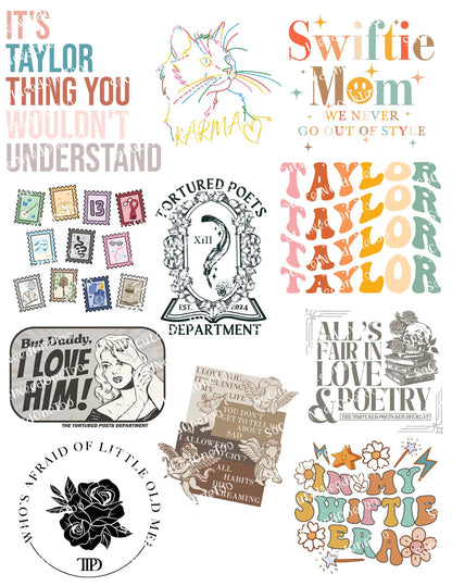 Calcomanías de agua de Taylor Swift