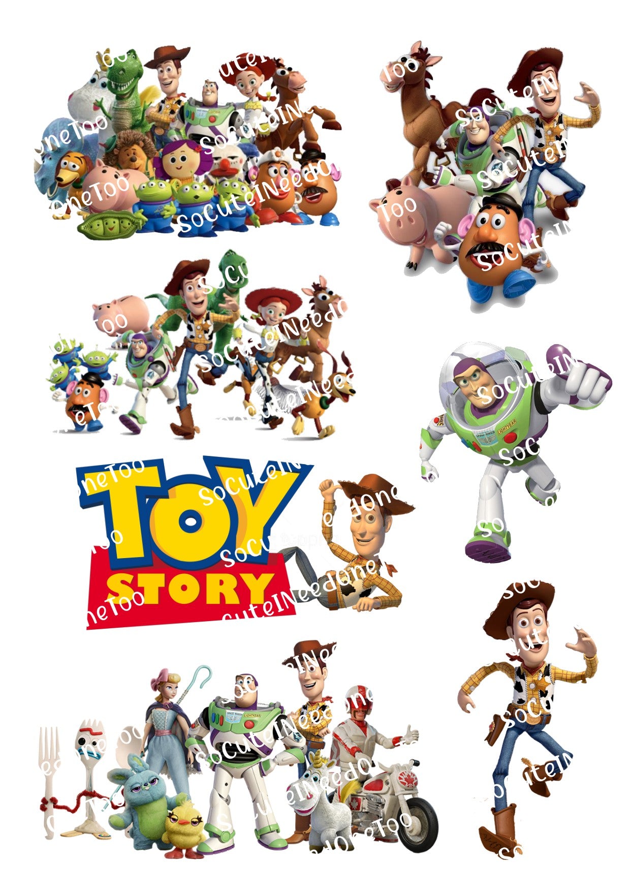 Toy Story #3 Waterslide Decals