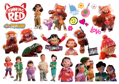 Turning Red Waterslide Decals