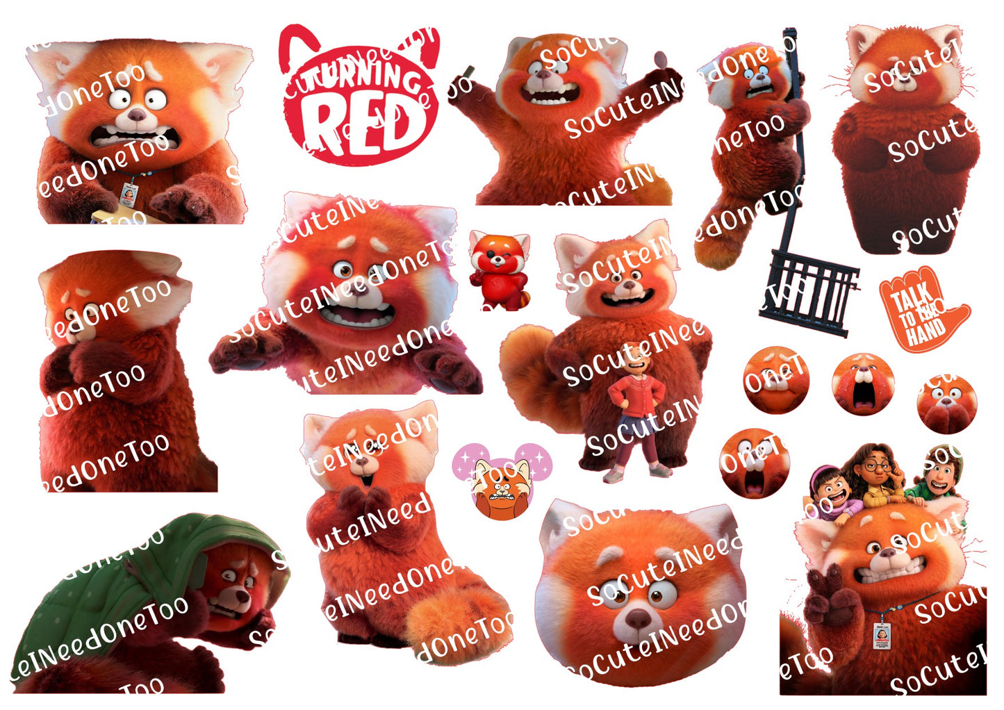 Turning Red Waterslide Decals