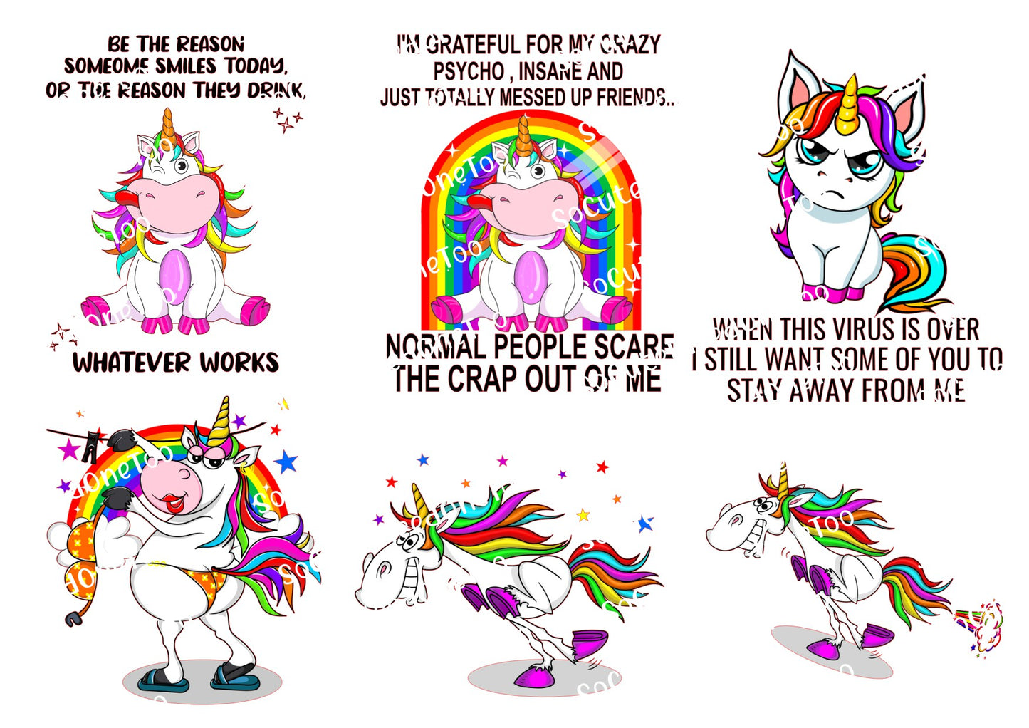Unicorn Be The Reason Waterslide Decals – Funny Adult Unicorn Sayings for Tumblers