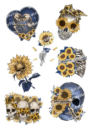 Valentine's Day - Blue Skeleton Decals - SoCuteINeedOneToo